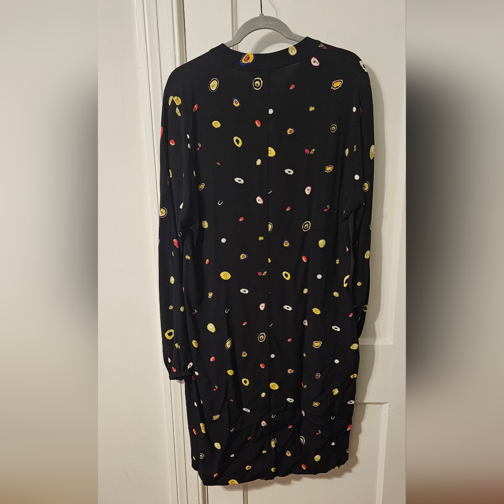 Diane Von Furstenberg Black Dress with Colorful Dots